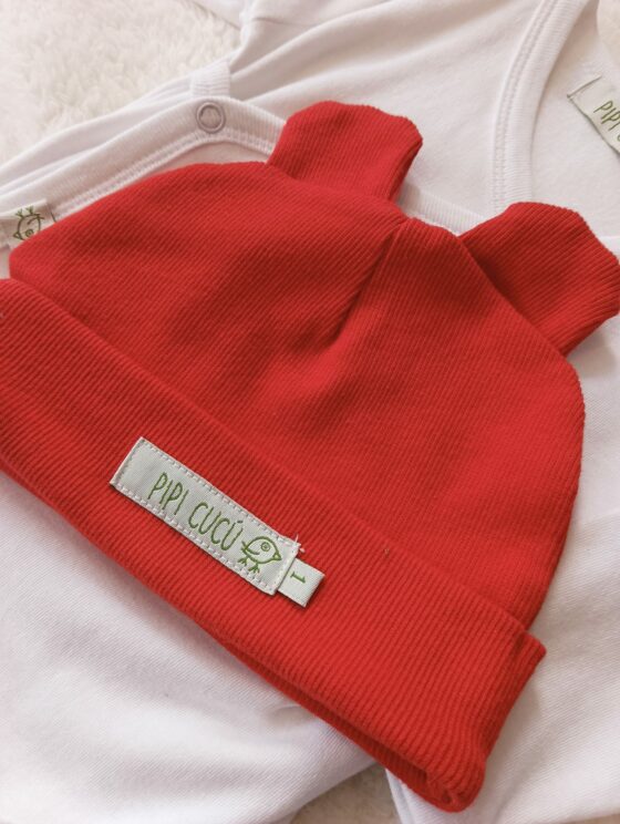 Conjunto de algodón, pelele + body + gorro - Florcitas - Imagen 4