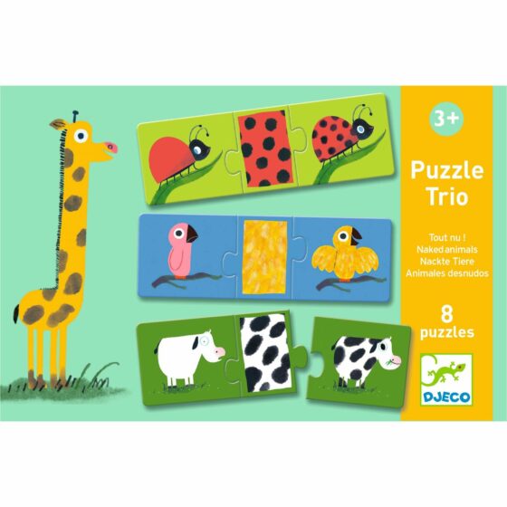 Puzzle duo - Animales desnudos - Djeco