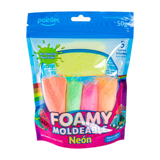 Foamy Moldeable - Colores Neón - 5 unidades