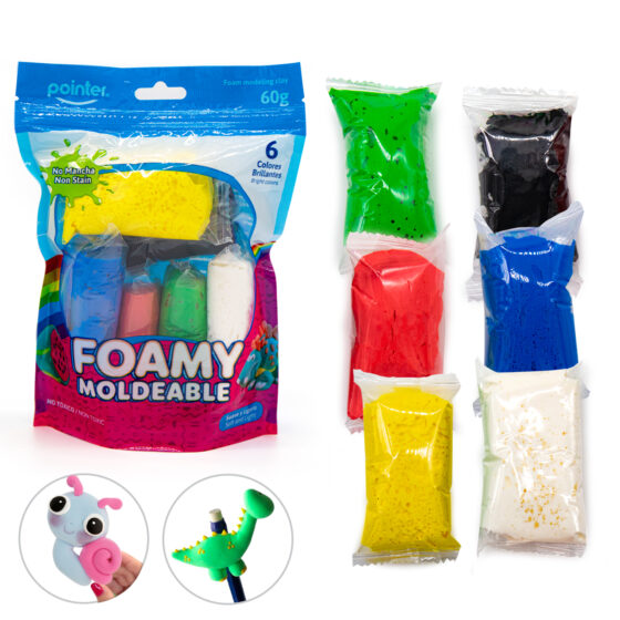 Foamy Moldeable - Colores vivos - 6 unidades