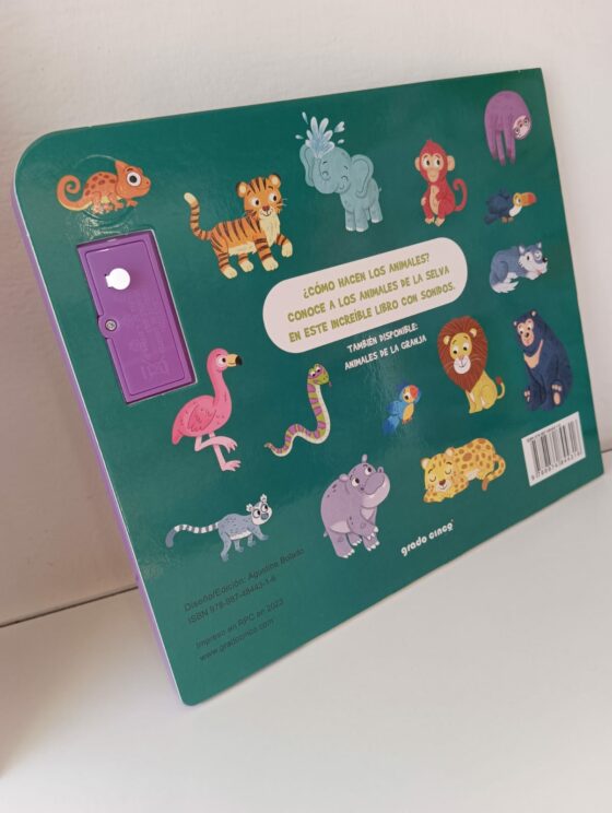 Libro con sonidos - ANIMALES DE LA SELVA - Con 10 sonidos - Imagen 4