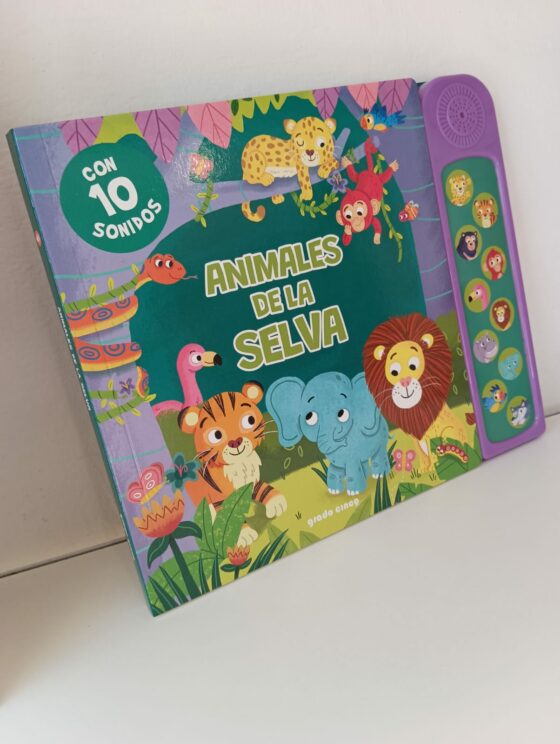 Libro con sonidos - ANIMALES DE LA SELVA - Con 10 sonidos - Imagen 2