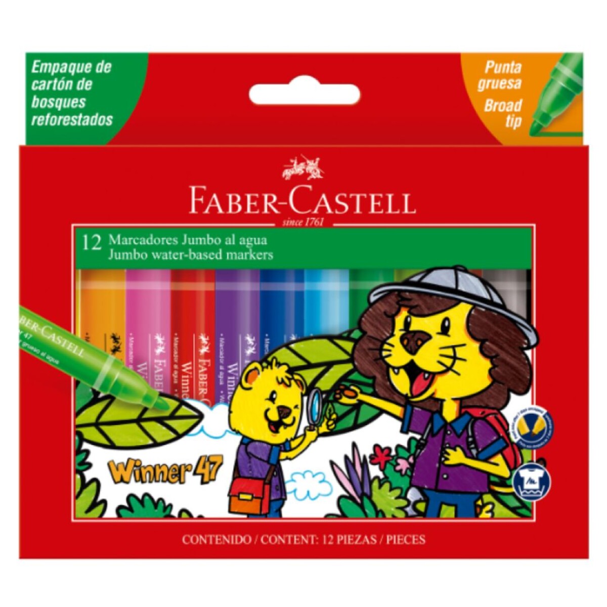 Marcador grueso Faber Castell x12 unidades