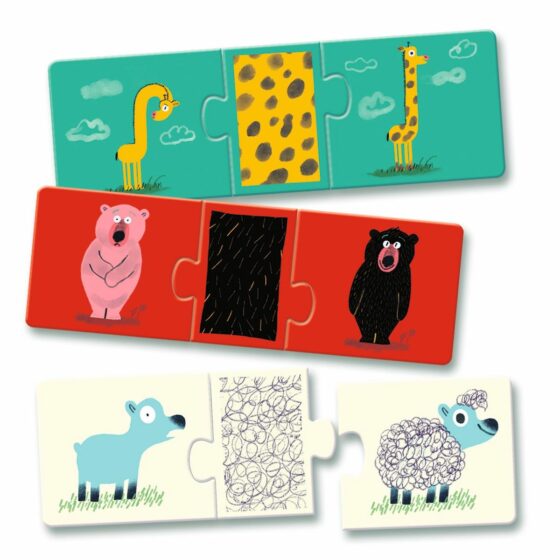 Puzzle duo - Animales desnudos - Djeco - Imagen 3