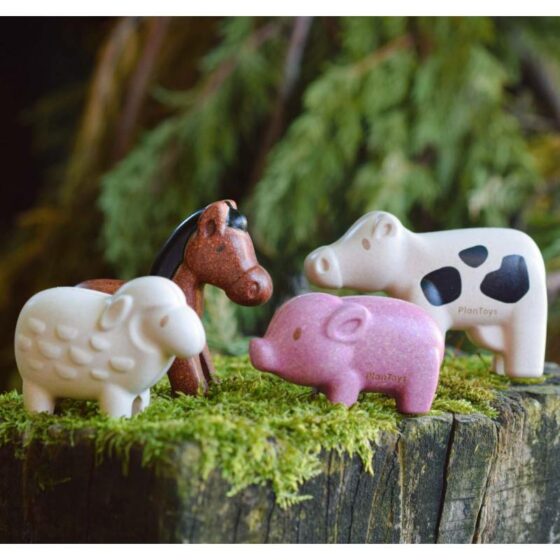 Animal de madera - Vaca de Plan Toys - Imagen 2