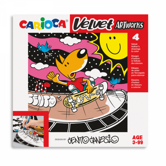 Láminas en terciopelo para colorear x4 - CARIOCA - Imagen 4