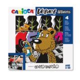 Láminas en terciopelo para colorear x4 - CARIOCA