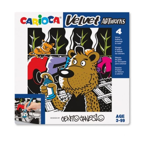 Láminas en terciopelo para colorear x4 - CARIOCA