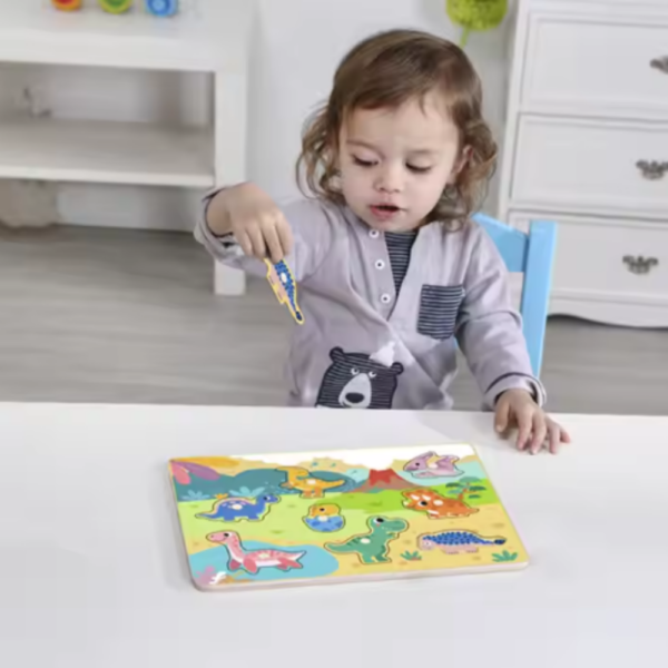 Puzzle de encastre 9 piezas DINOSAURIOS - Imagen 5