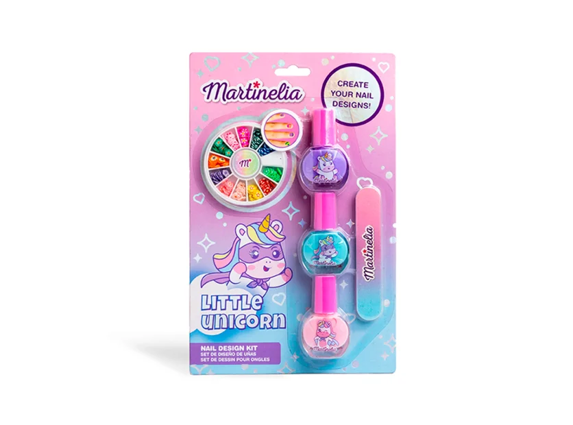 Kit para diseño de uñas Martinelia Little unicorn con apliques - Imagen 2