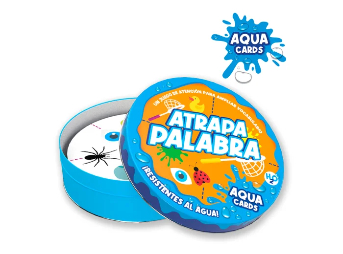 Atrapa palabra juego de cartas resistente al agua