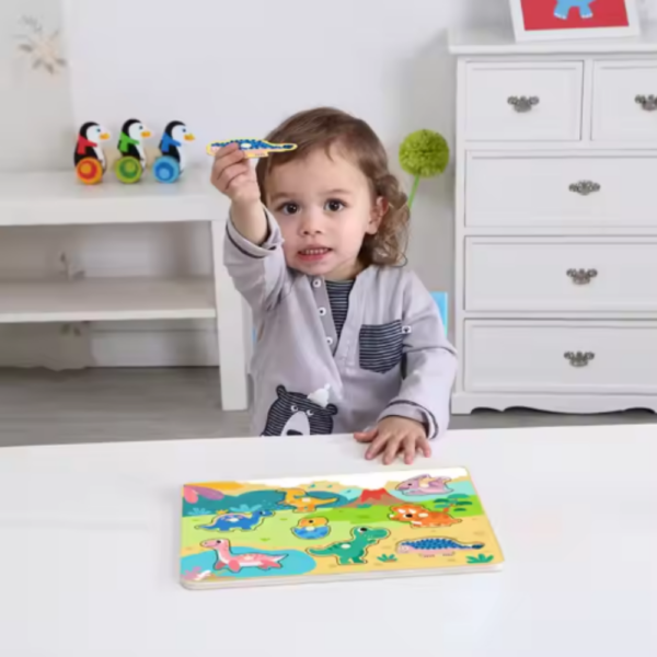 Puzzle de encastre 9 piezas DINOSAURIOS - Imagen 4